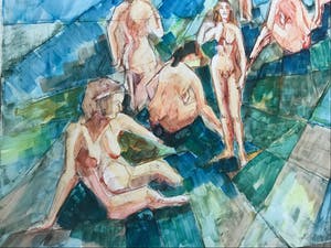 Jan de Kort - Liggend en zonnend naakt kopen? Bied vanaf 15!