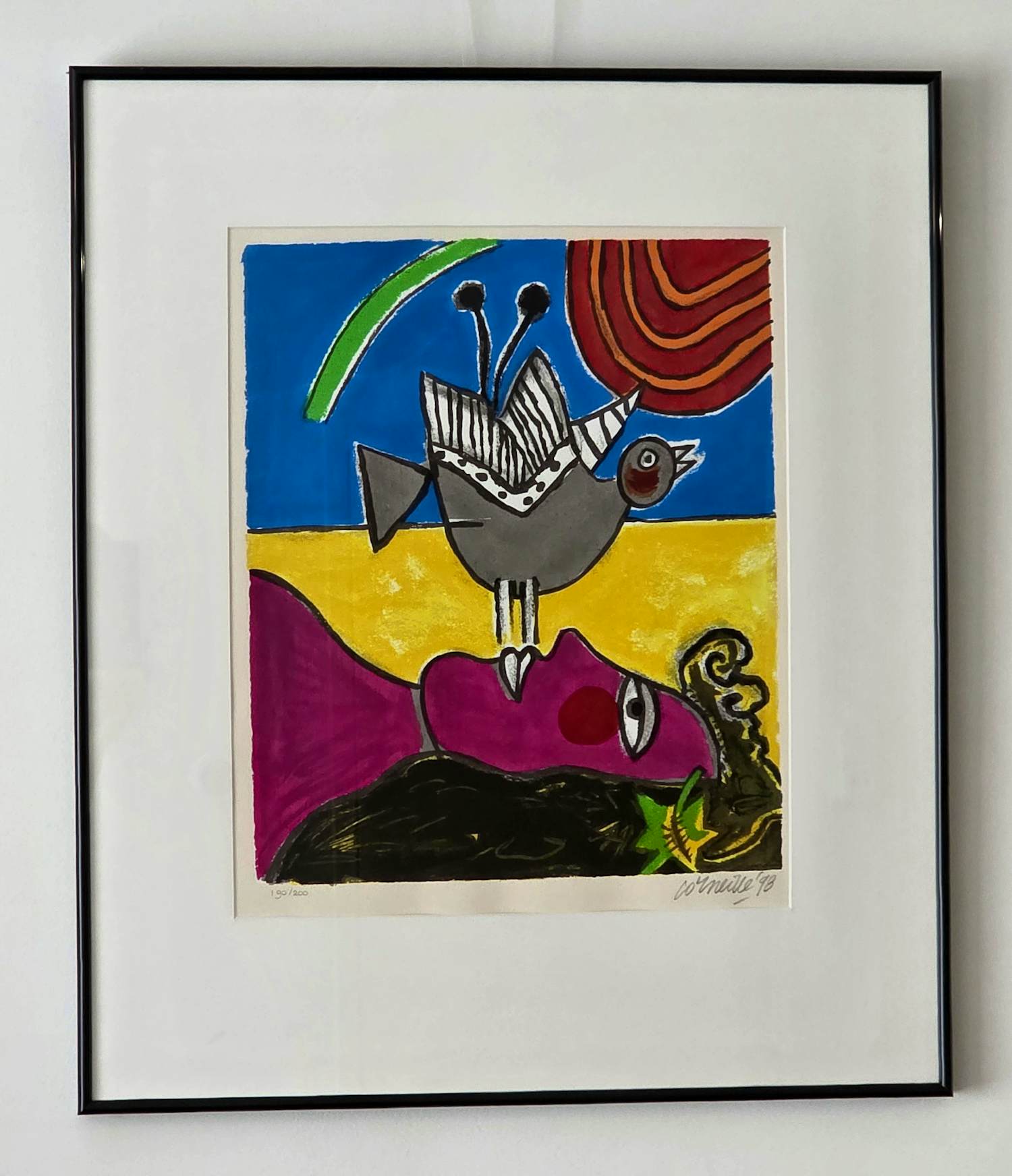 Corneille - De Vrouw en de Vogel - Handgesigneerd - 1998 kopen? Bied vanaf 300!