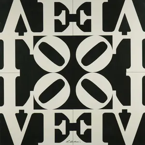 Robert Indiana - Gesigneerde druk, Love - Ingelijst kopen? Bied vanaf 1!