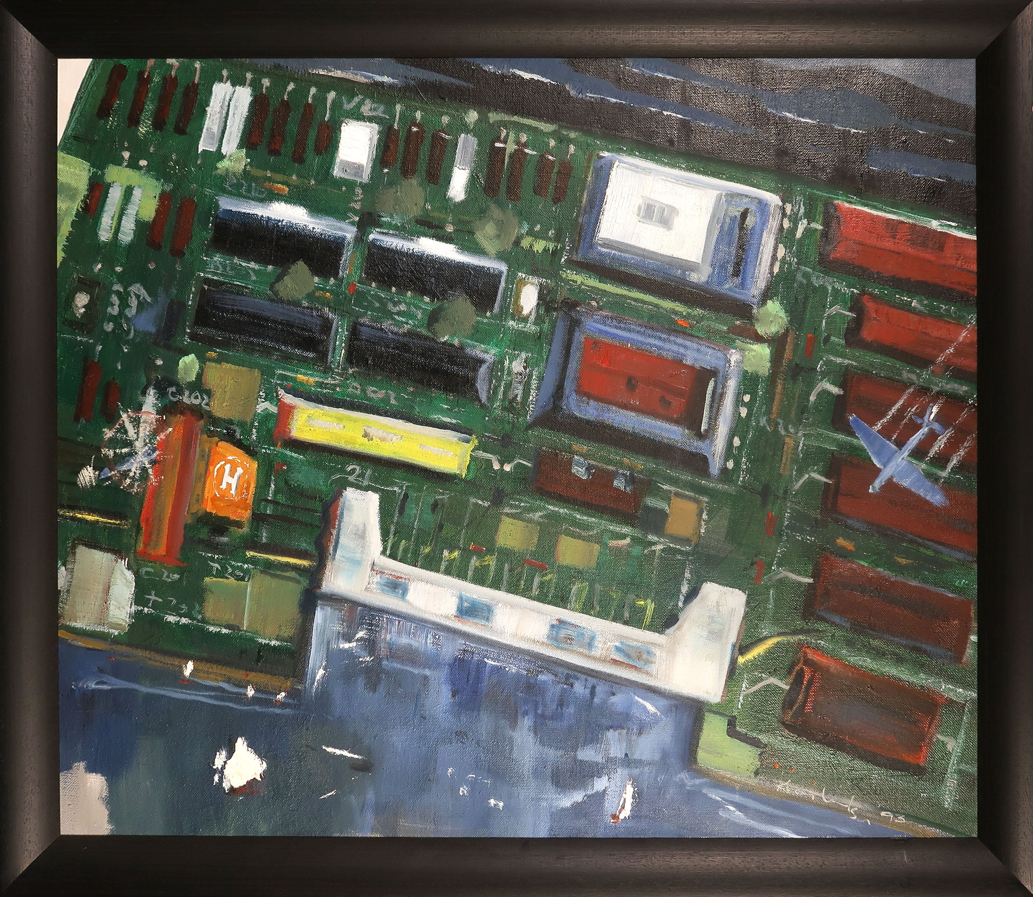 Ko van Velsen - Acryl op doek, Luchtbeeld - Ingelijst kopen? Bied vanaf 70!