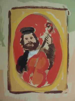 Mane-Katz - Ingelijst affiche Haifa Museum , Jewish Shtetl Wedding Orchestra kopen? Bied vanaf 1!