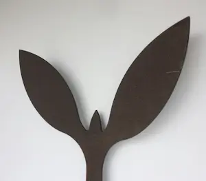 Huub & Adelheid Kortekaas - Groot monumentaal wandobject / Buitenbeeld cortenstaal, Kiemplant + boek! kopen? Bied vanaf 1000!