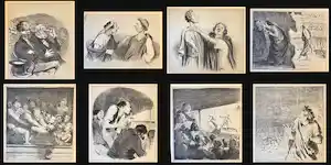 Honore Daumier - Honore Daumier - 19 Lithografische drukken uit de periode 1920 -1925 verkauft für € 30!
