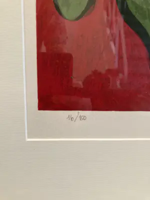 Corneille - Groots ingelijste en imposante litho: "DEUX FEMMES" kopen? Bied vanaf 800!