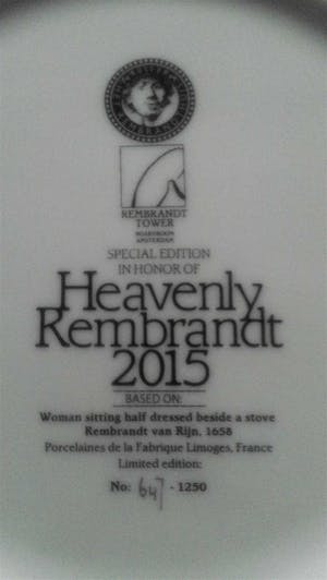 Royal Limoges - Dinerbord met ets van Rembrandt van Rijn kopen? Bied vanaf 17!