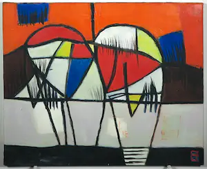 Philip Vencken - Acryl op doek, Zonder titel kopen? Bied vanaf 70!