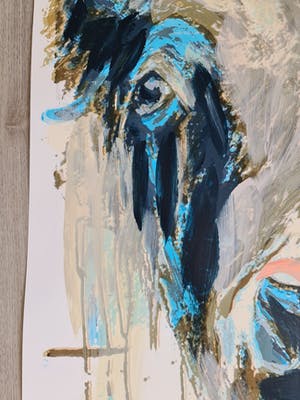 Theo Onnes - Zeefdruk. Titel. "Cow 1 ( Groot ) kopen? Bied vanaf 80!