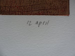 Henriette Boerendans - Kleur houtsnede, Titel 12 April kopen? Bied vanaf 40!