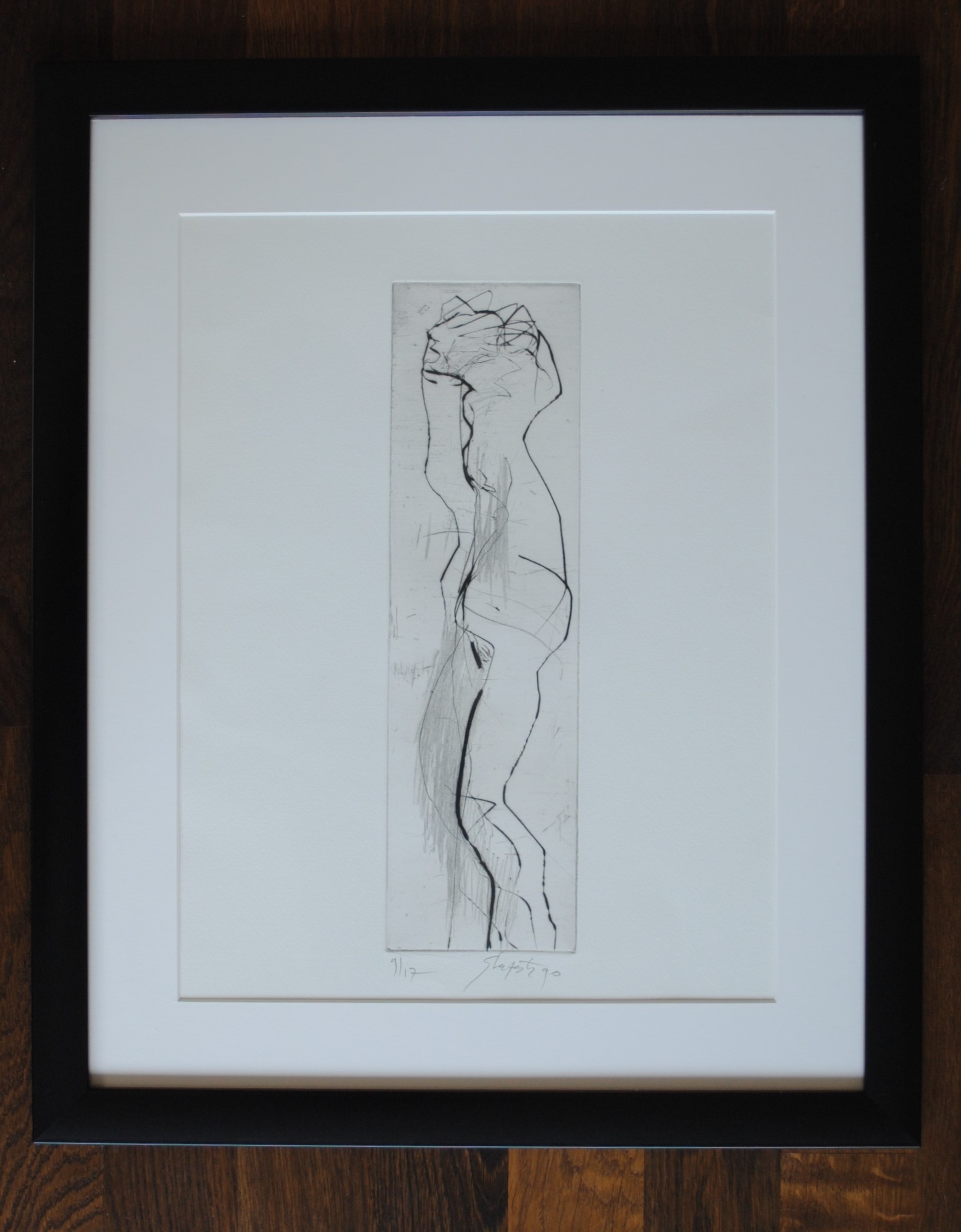 Ger Lataster - Zwart-wit ets uit 1990 - kleine oplage van slechts 17 stuks! verkocht voor € 115!