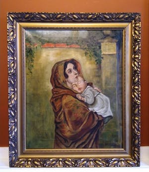Niet of onleesbaar gesigneerd - naar Feruzzi - La Madonnina (La Madonna del Riposo) - 1949 kopen? Bied vanaf 1!