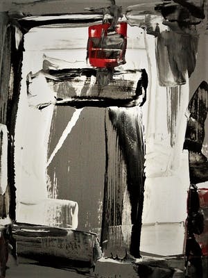 Henk Hesselius - Krachtige olieverf op papier - Abstract - CoBrA - gesigneerd kopen? Bied vanaf 49!