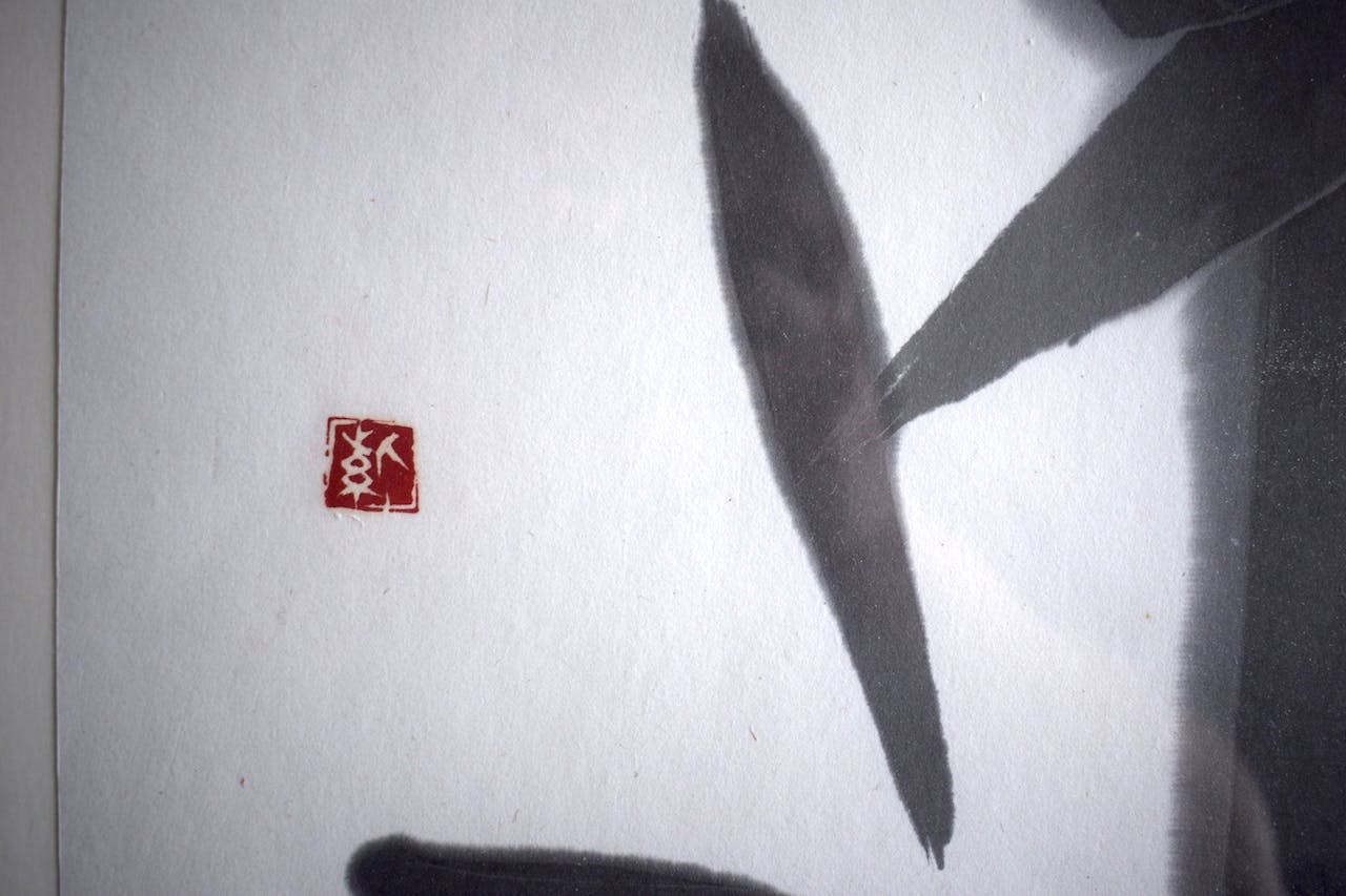 Niet of onleesbaar gesigneerd - Japanse Kalligrafie, Ingelijst kopen? Bied vanaf 1!