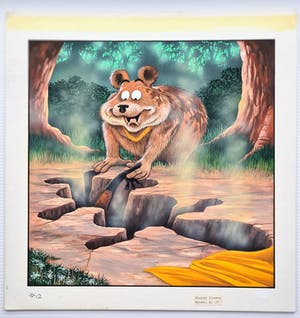 Michael Jupp - 21 Original Gouache animal cartoon illustrations kopen? Bied vanaf 1000!