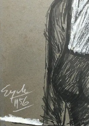 Charles Eyck - gemengde techniek op papier -1956 kopen? Bied vanaf 150!