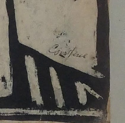 Toine Corstjens - Vrouw in zwart wit. kopen? Bied vanaf 195!