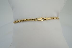 2560 - 18 karaats geelgouden "Konings" armband kopen? Bied vanaf 300!