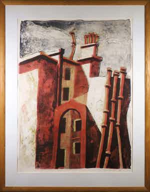 Jeroen Hermkens - Litho, Paris - Ingelijst (Zeer groot en zwaar) verkocht voor € 70!