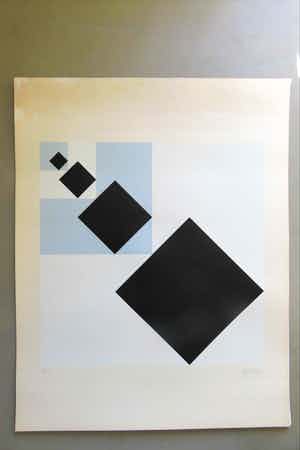 Theo van Doesburg - 4 zwarte vierkanten verkocht voor € 475!