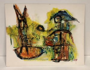 Paul Haanschoten - Abstracte compositie kopen? Bied vanaf 75!