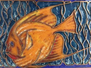 Curiosa - Emaille plaat van een Vliegvis kopen? Bied vanaf 1!