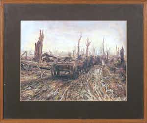 Andrew Frederick van Nouhuys - Pasteltekening, Trektocht verkocht voor € 50!