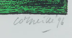 Corneille - Zeefdruk, Figuur met vogel - Ingelijst kopen? Bied vanaf 150!