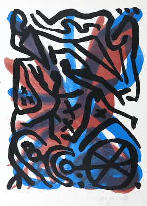 A.R. Penck - Ohne Titel verkocht voor € 175!