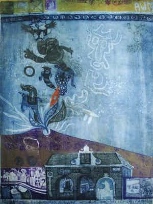 Michel van Overbeeke - ets "My home is my love" verkocht voor € 40!