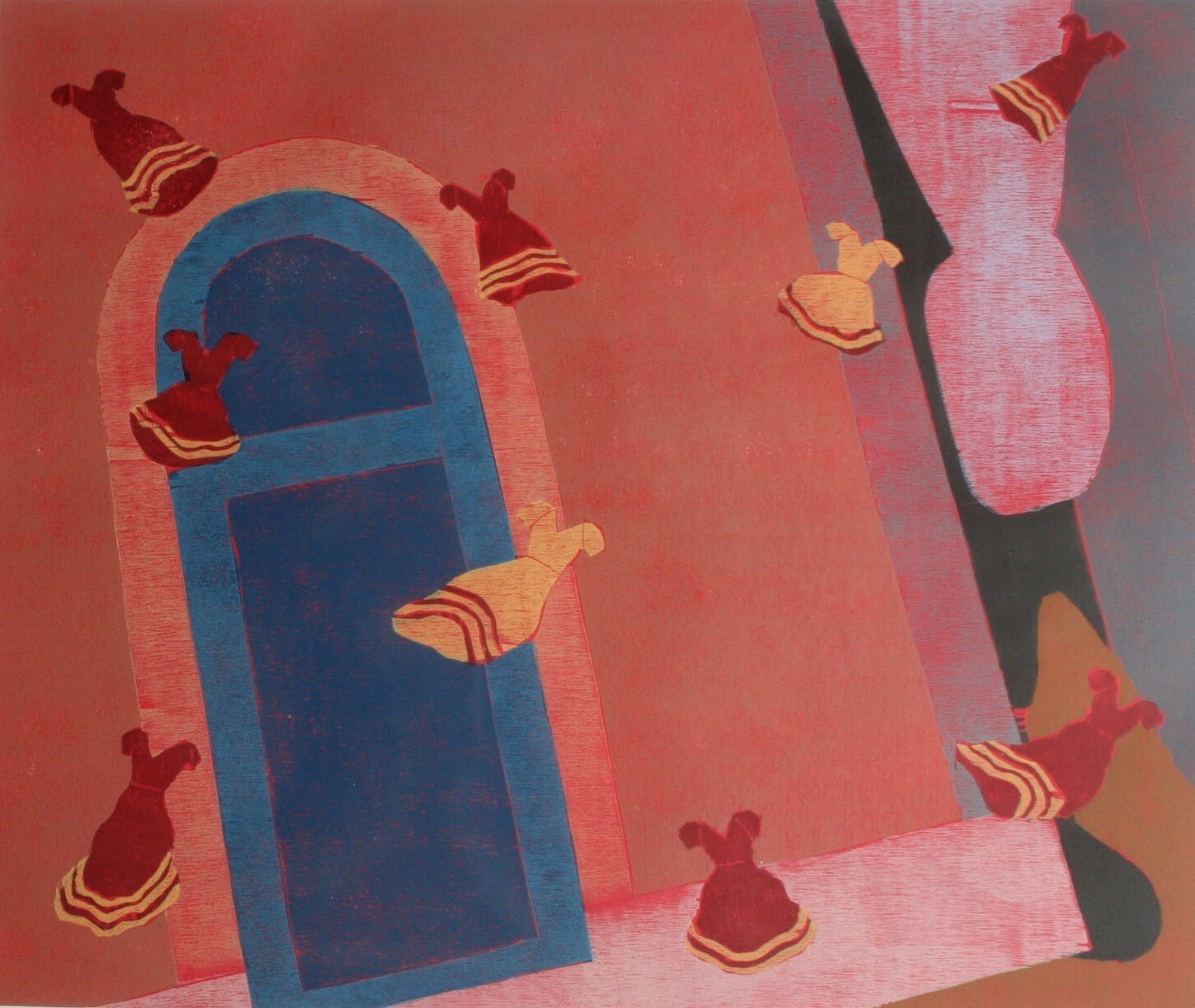 Henriette Boerendans - kleuren houtsnede - gesigneerd - in Barth lijst kopen? Bied vanaf 10!