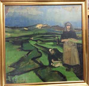 Ernst Leyden - olieverf schilderij verkocht voor € 625!