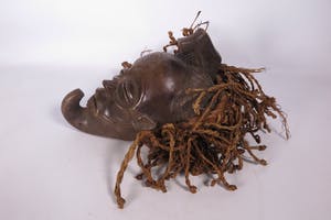 Chokwe - Houten Chihonge initiatiemasker met touwhaar kopen? Bied vanaf 1!