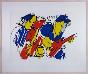 Herman Brood - Zeefdruk op papier, Beat goes II - Ingelijst kopen? Bied vanaf 400!