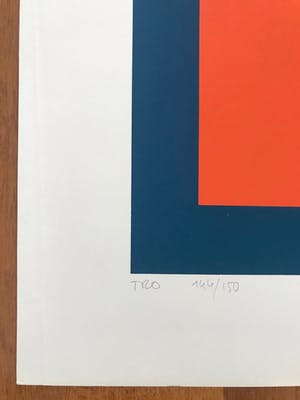 Jean-Pierre Ghesquière - Gesigneerde zeefdruk - Constructivisme - 1974 kopen? Bied vanaf 1!