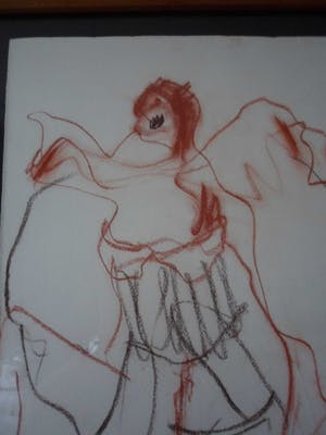 Anton Heyboer - Wasco tekening, "Danseres". kopen? Bied vanaf 140!