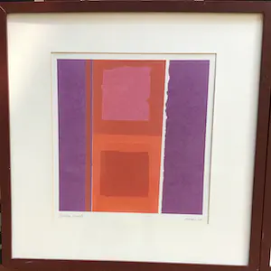 Niet of onleesbaar gesigneerd - Amaina, Twee offsetlitho’s ,Cubic Heat en Sunset, ingelijst kopen? Bied vanaf 1!