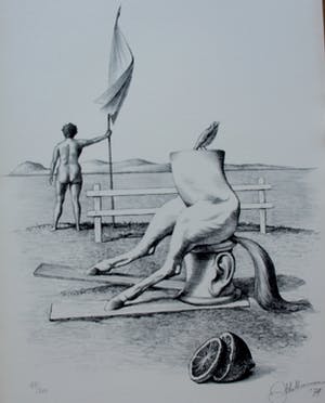 Joop Moesman - Litho: op wacht - 1979 kopen? Bied vanaf 195!