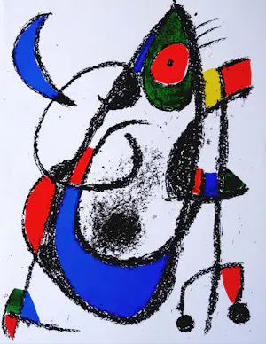 Joan Miro - La souris qui admirait - 1975 - Litografía original XI (band II) - Mourlot 1047 kopen? Bied vanaf 149!