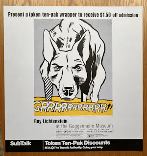 Roy Lichtenstein - "Grrrrrrrrrrr!!' - At the Guggenheim museum - 1993 - Nieuwstaat! kopen? Bied vanaf 55!