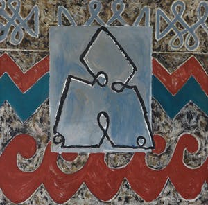 Roos Waterland - Olieverf op doek, Zonder titel - Ingelijst (Zeer groot) kopen? Bied vanaf 1!