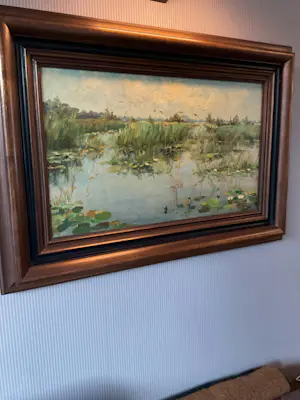 Albert Torie - Schilder uit Meppel. Mooie waterpartij kopen? Bied vanaf 150!