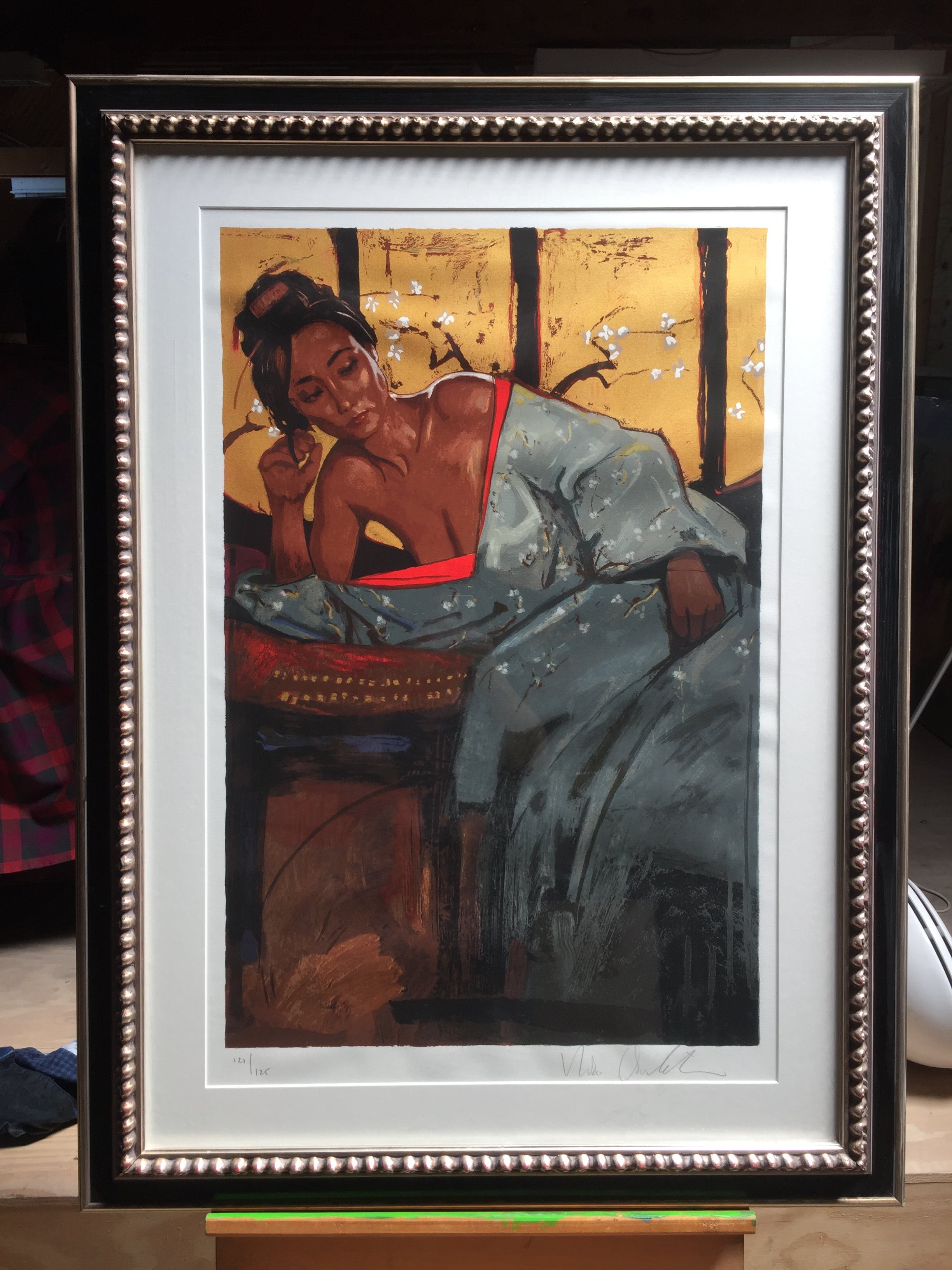 Nico Vrielink - Jeane In Grijze Sarong verkocht voor € 50!