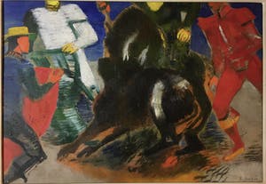 Emile Salkin - Olieverf, stierengevecht kopen? Bied vanaf 190!