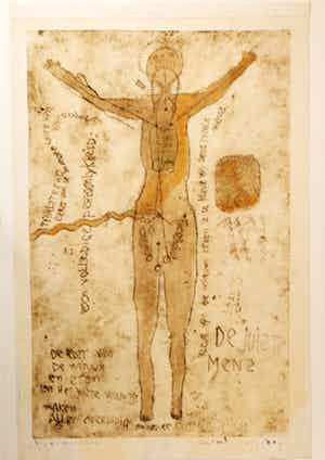 Anton Heyboer - Ets Anton Heyboer 1964 verkocht voor € 750!