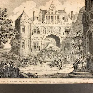 Simon Fokke - Graaf Floris de IV - Belegering Slot Hagestein kopen? Bied vanaf 10!