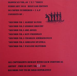 George Brecht - Slowscan vol. 40, 7 x 7 inch edition kopen? Bied vanaf 1!