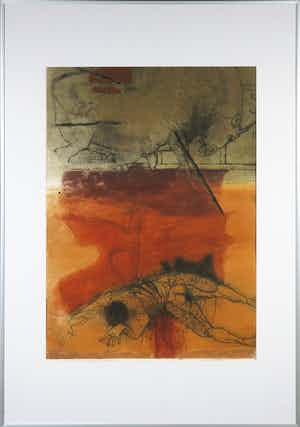 Ru van Rossem - Ets/aquatint en reliëfdruk, Llanto por Ignacio Sánchez Mejías - Ingelijst verkocht voor € 100!