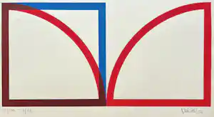 Franz Rudolf Knubel - Großer signierter nummerierter Original Siebdruck von 1968 - Konkrete Kunst kaufen? Bieten Sie von 110!