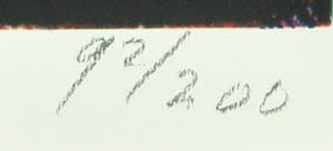 Frank Gude - Zeefdruk, Zonder titel - Ingelijst kopen? Bied vanaf 30!