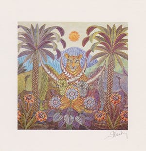 Willem F. Wagner - e.a: zes handgesigneerde zeefdrukken: Konstruktiv life I- III, Jungle I-III kopen? Bied vanaf 29!
