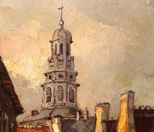 Niet of onleesbaar gesigneerd - Stadsgezicht kopen? Bied vanaf 5!